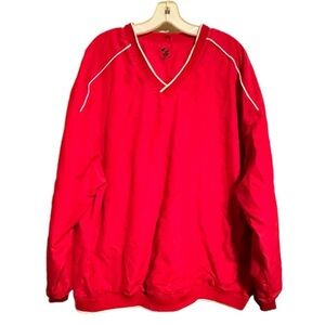 Badger Layered‎ Pullover Red Windbreaker